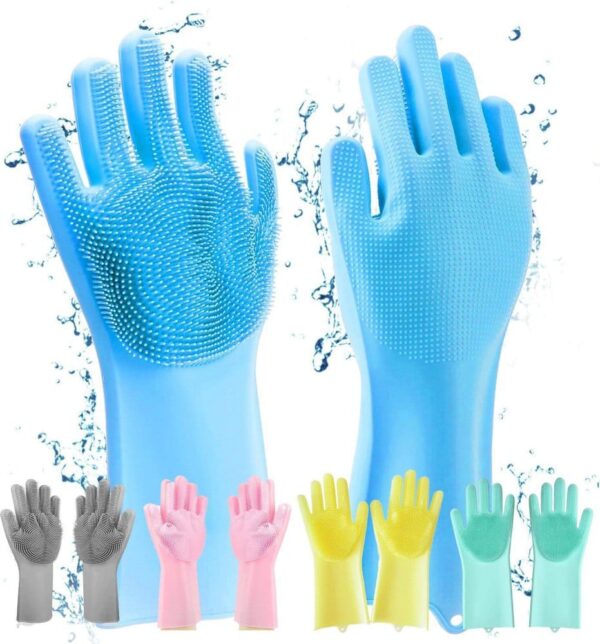 Silicone Full Finger Washing Gloves