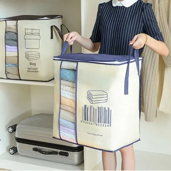 Large Non-Woven Portable Clothes Storage Bag - Image 3