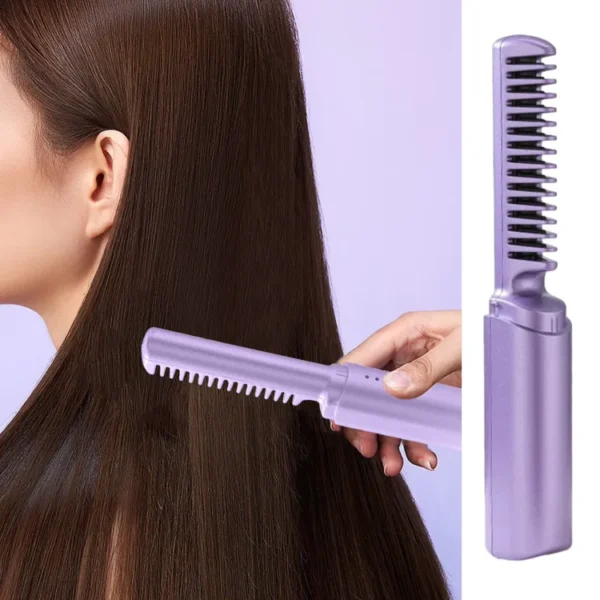 Cordless Travel Hair Straightener Comb