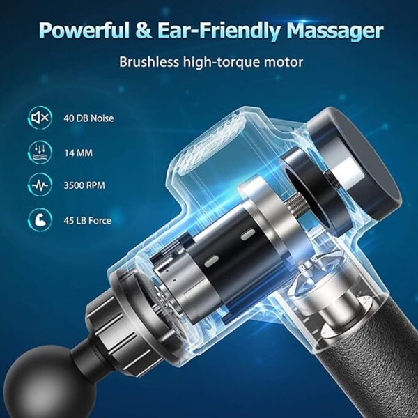 Mini Deep Tissue Massage Gun with LCD Display - Image 3