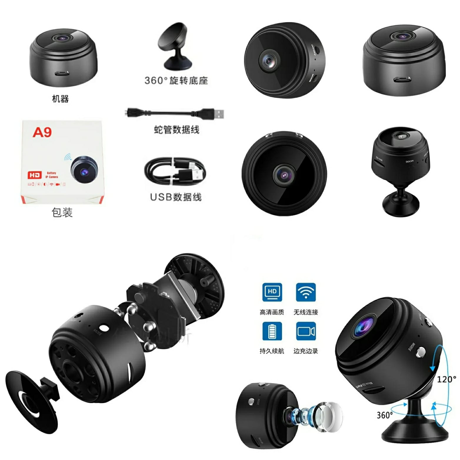 A9 Mini HD 1080p WiFi Spy Camera 13