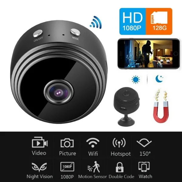 A9 Mini HD 1080p WiFi Spy Camera with Motion Detection & Night Vision - Image 8