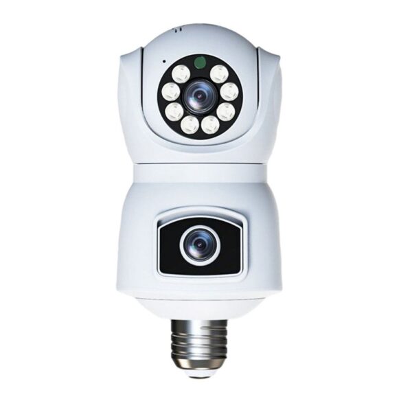 4K Dual-Lens WiFi Bulb Camera - 360° Rotation - Image 3