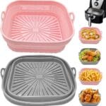 Collapsible Silicone Air Fryer & 50 Non-Stick Liners