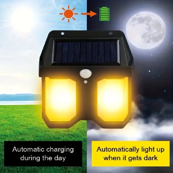 Solar-Powered Antique Wall Lamp – Waterproof, with Sensor - Image 3