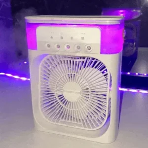 Fan with LED Night Light Humidifier