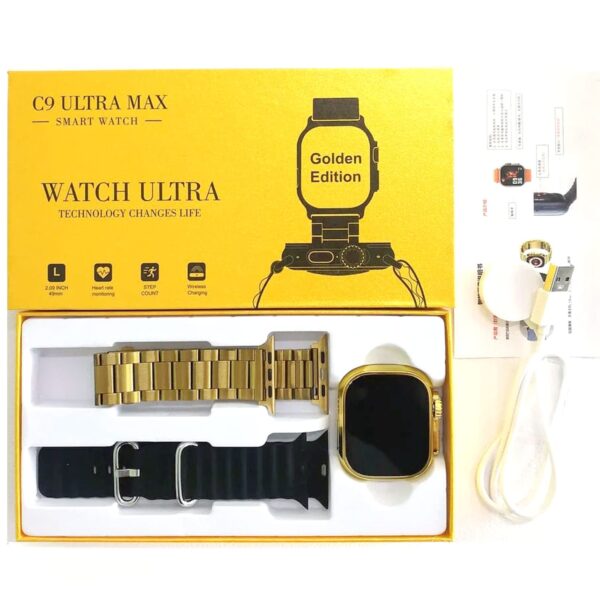 C9 Ultra Max Smartwatch Golden Edition - Image 4