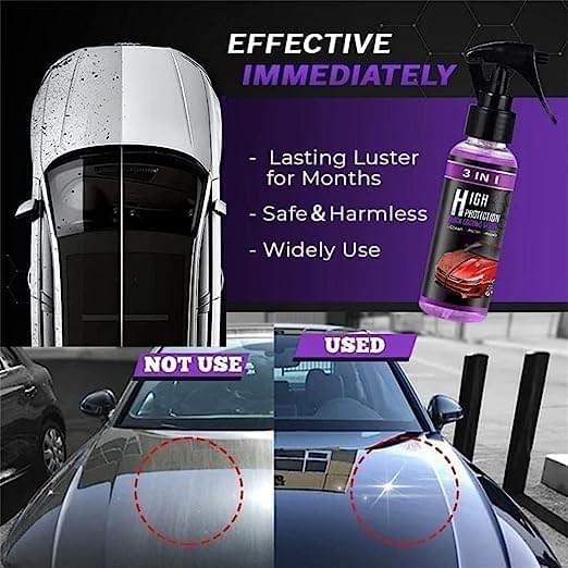 3-in-1 High Protection Ceramic Car Coating Spray for Wax & Plastic Parts (100ml) - Image 8